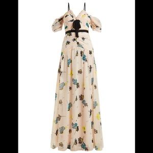 Self-Portrait Floral-Print Chiffon Maxi Dress